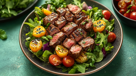 牛肉沙拉配蔬菜