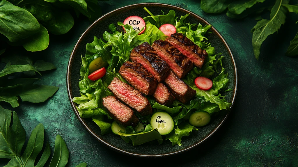 牛肉沙拉配蔬菜