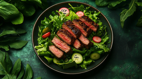 牛肉沙拉配蔬菜