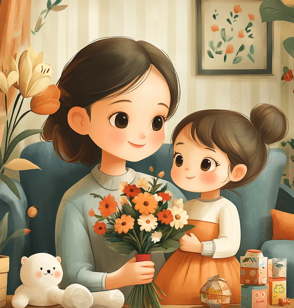 母女共度母亲节