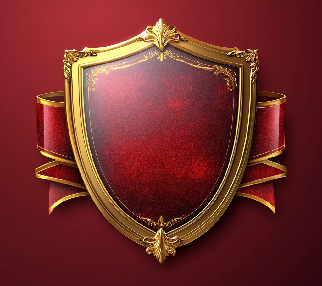 红底金盾装饰图