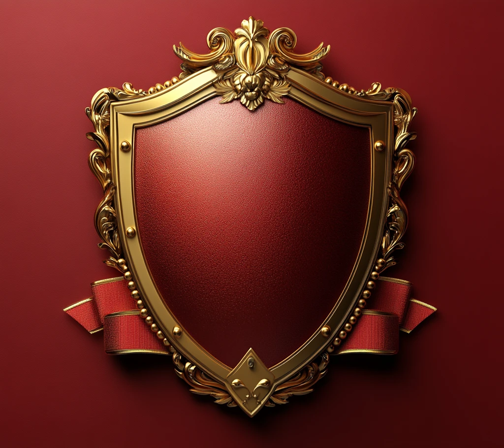 红底金盾装饰图