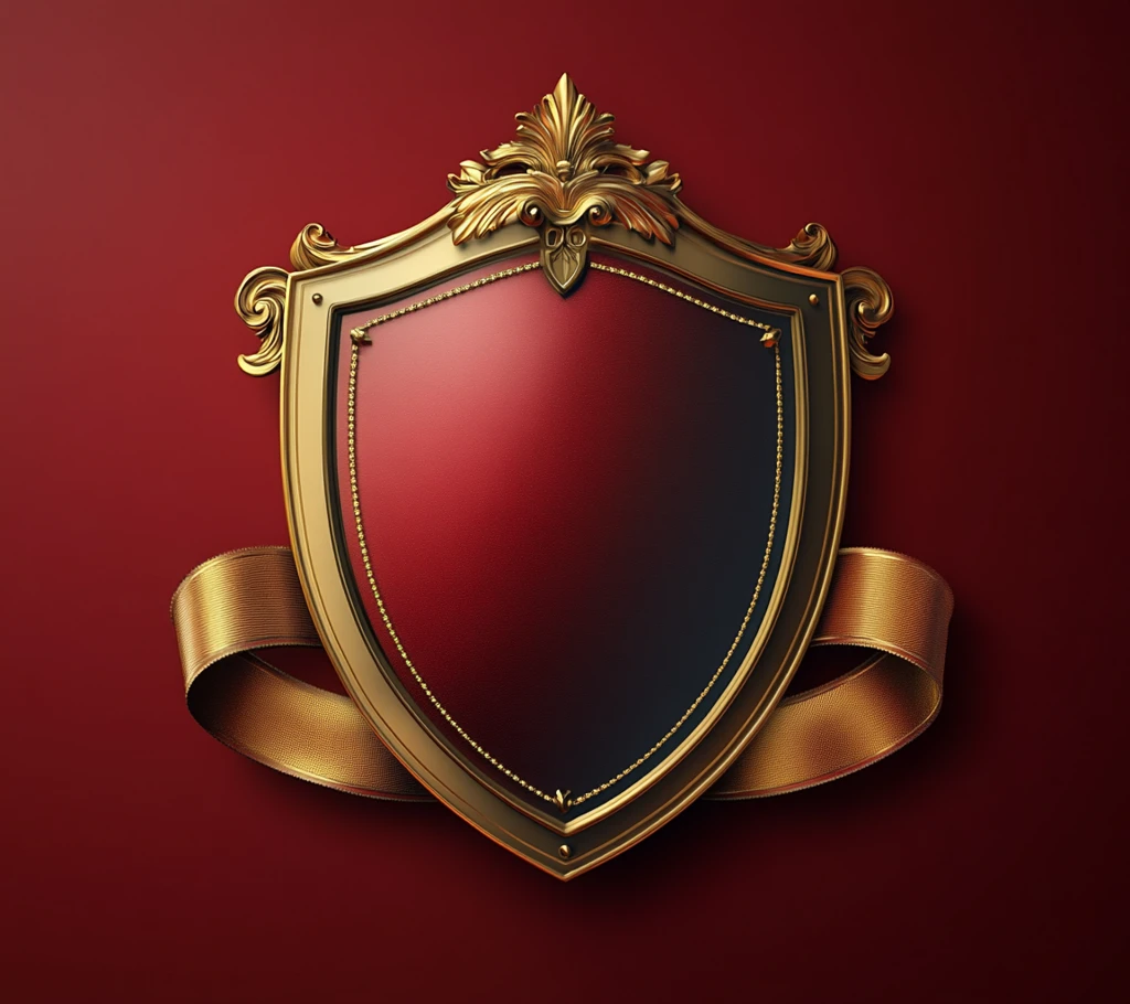 红底金盾装饰图