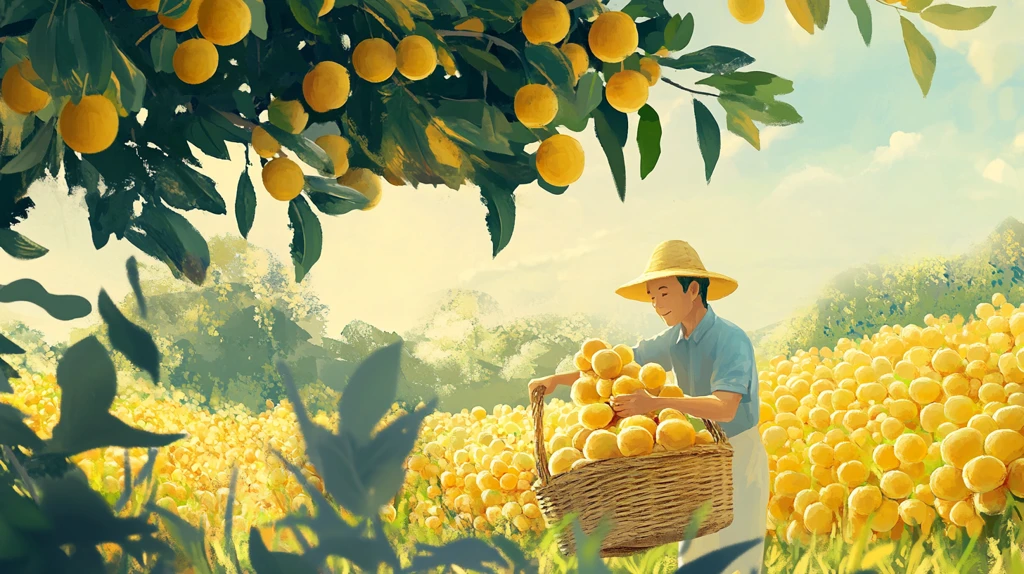 赣南脐橙包装插画