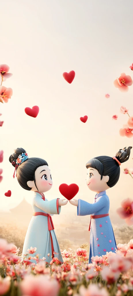 传统情侣牵手礼