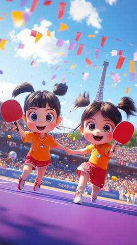 乒乓球比赛场景