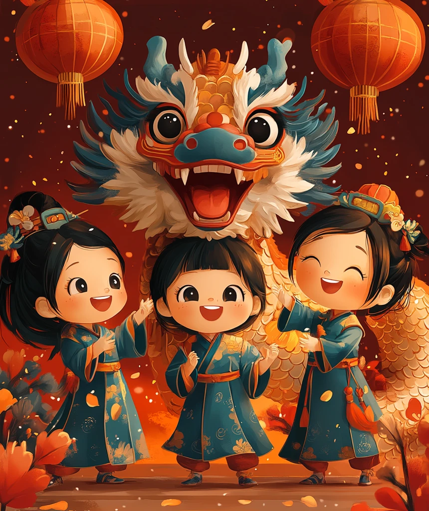 儿童舞龙庆新春