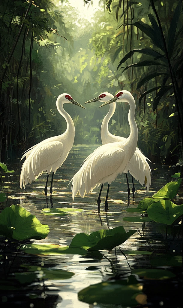 白鹤湿地翠绿画面