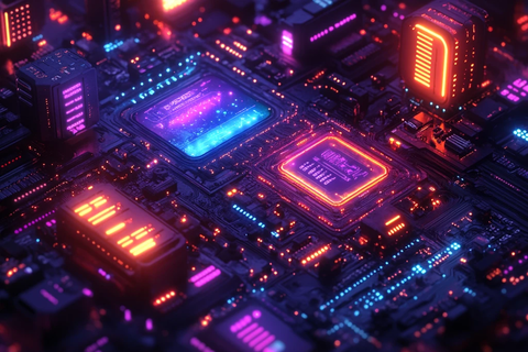 紫色霓虹字体设计