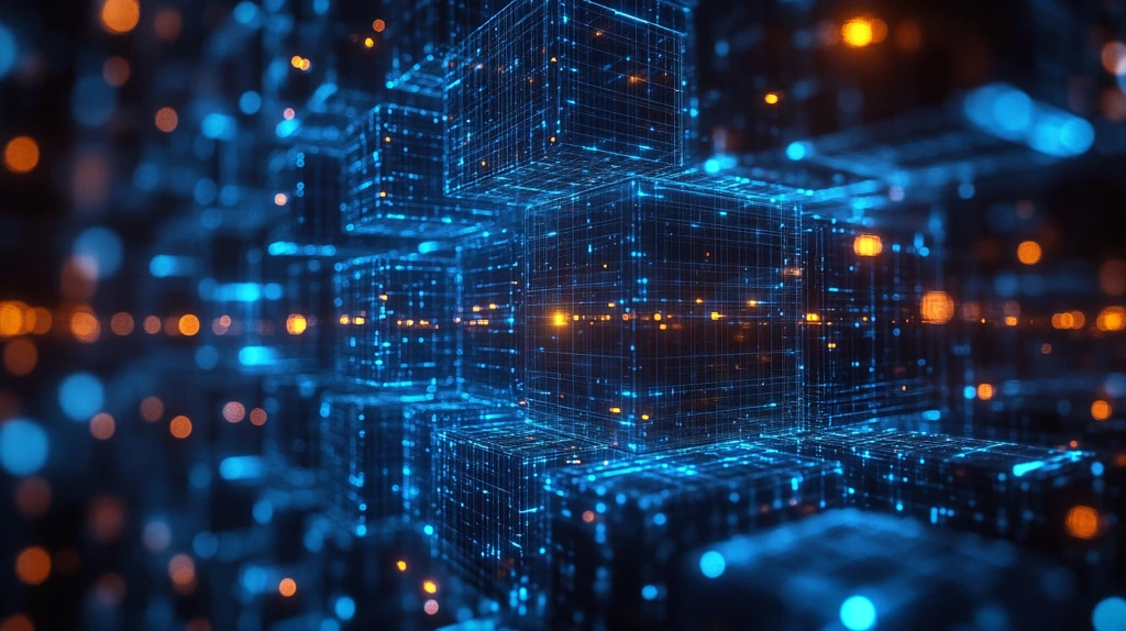 蓝色线框立体网格