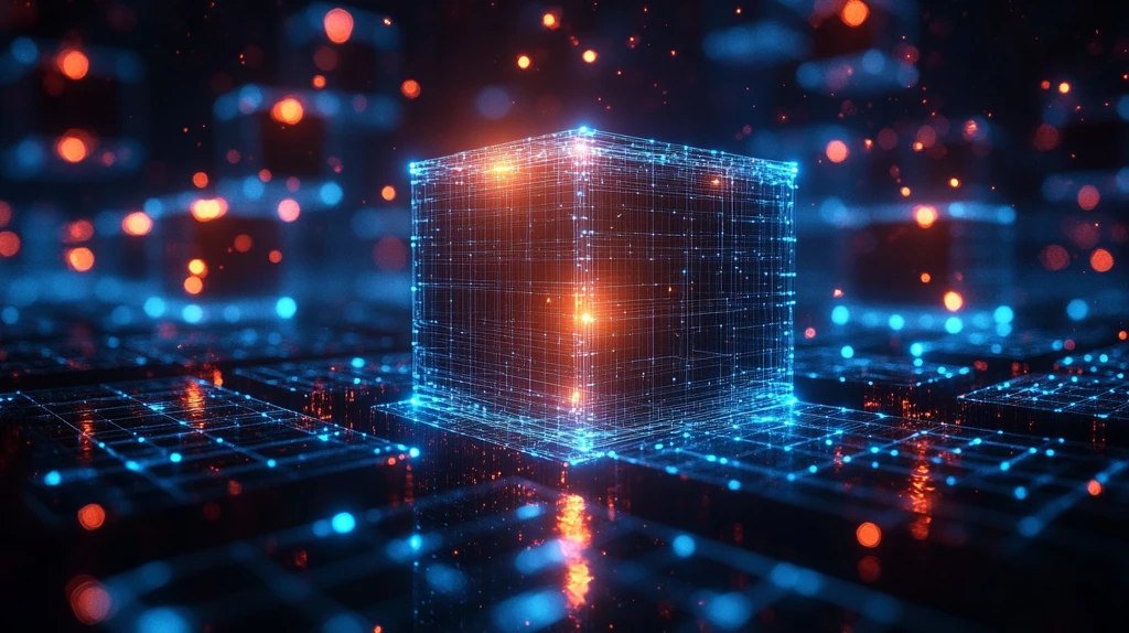 蓝色线框立体网格