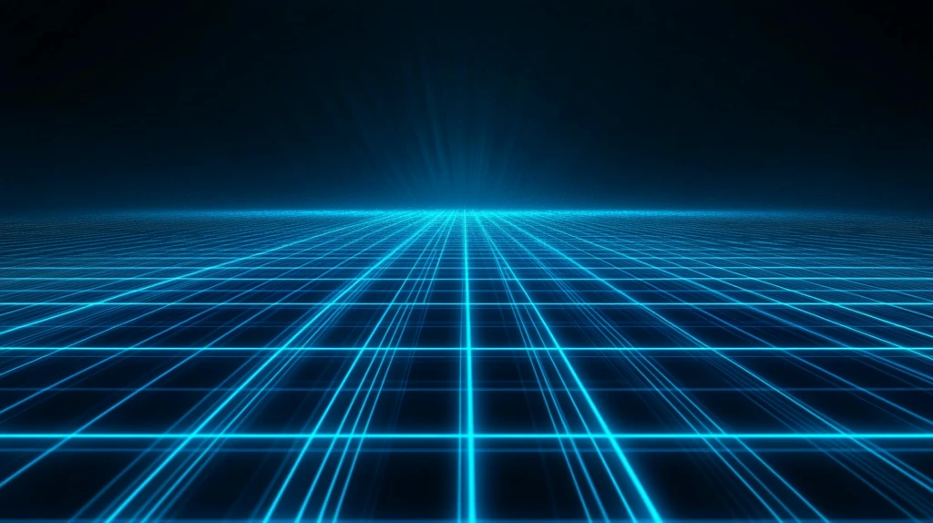 蓝色光影网格背景