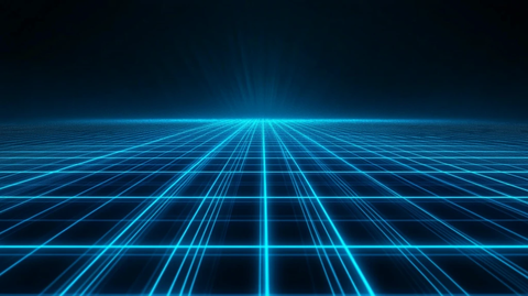 蓝色光影网格背景