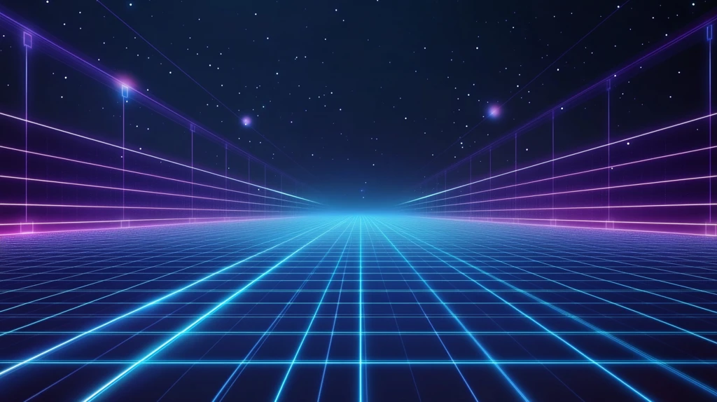 蓝色光影网格背景