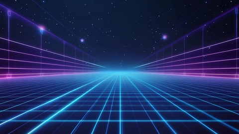 蓝色光影网格背景