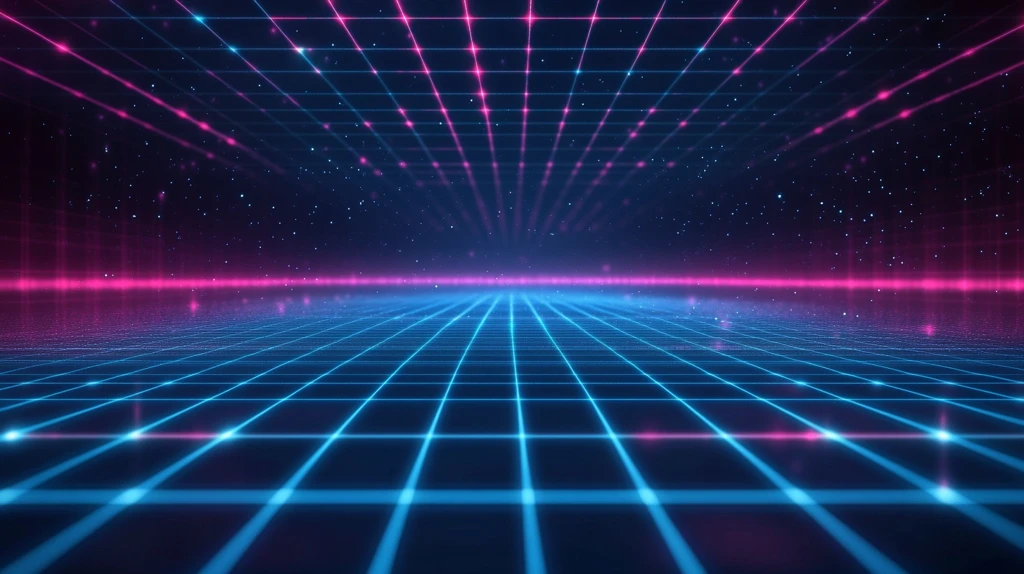 蓝色光影网格背景