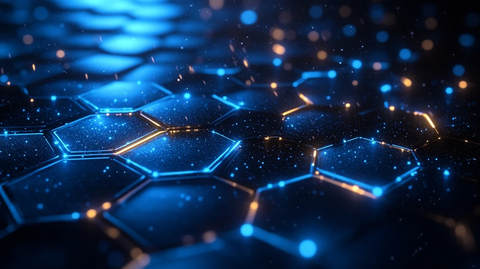 蓝色六边形背景