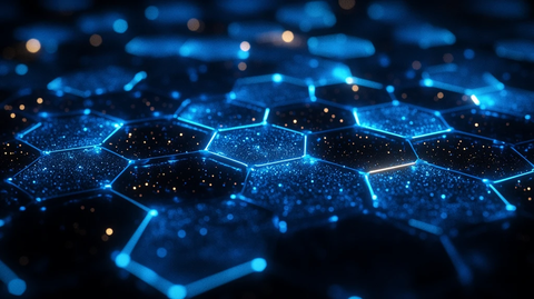 蓝色六边形背景