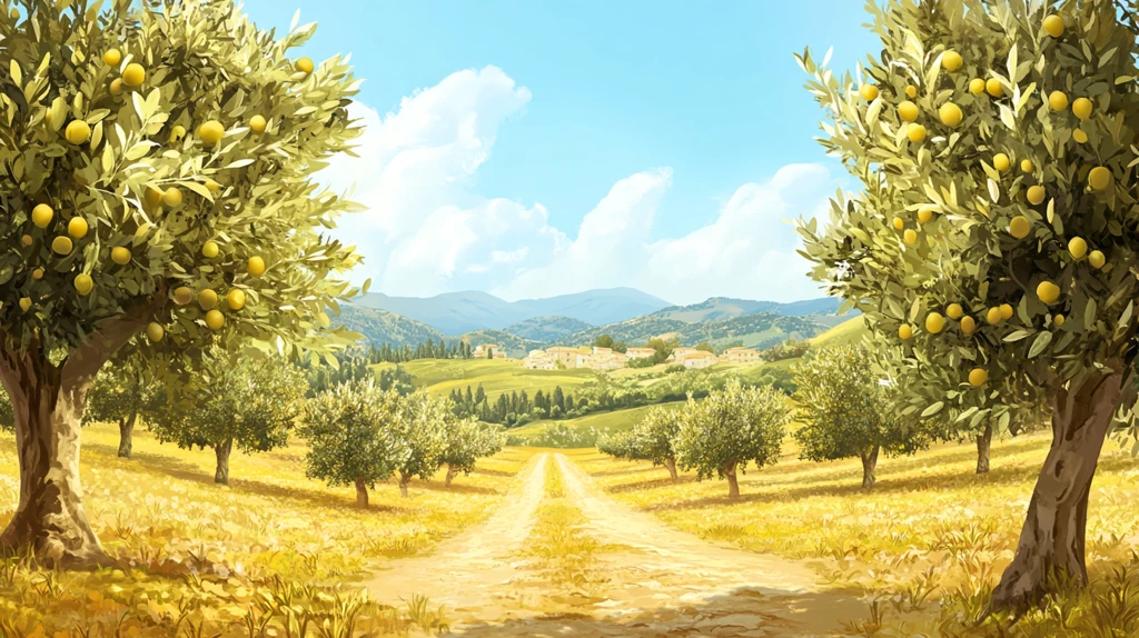 果园插画田园风光