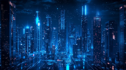 加密城市蓝黑世界