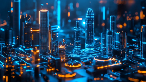 加密城市蓝黑世界