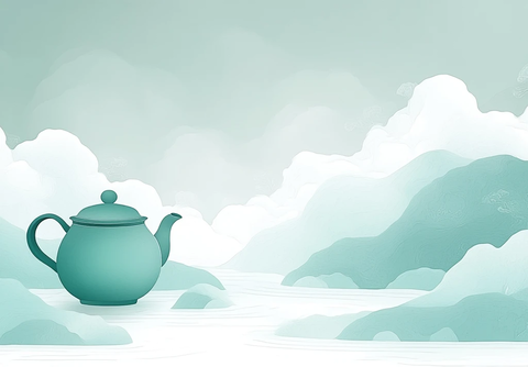 浮空茶壶山水图