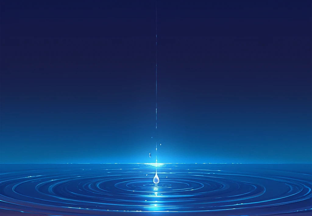 叶尖滴落的水珠