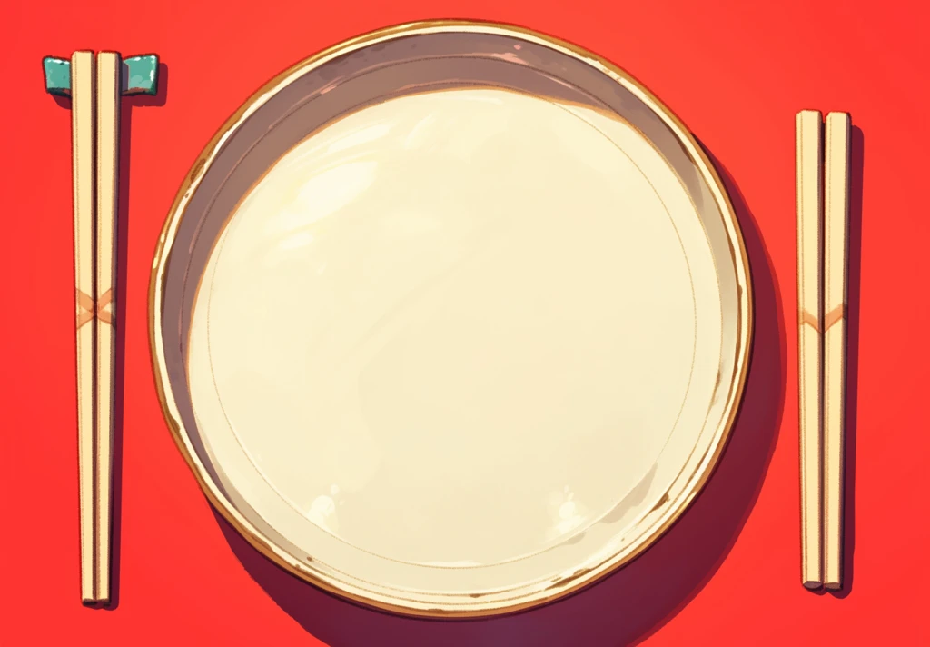 白盘子与筷子