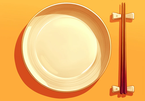 白盘子与筷子