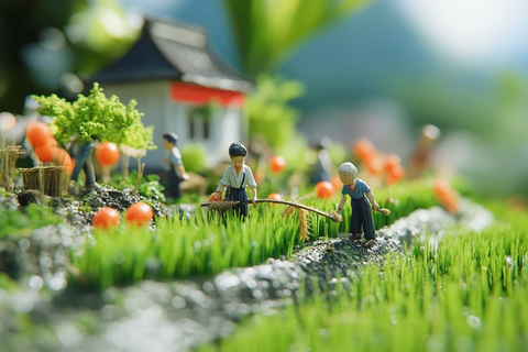 稻田缩微农作场景