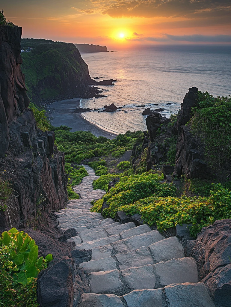 晨曦沙滩休闲步道