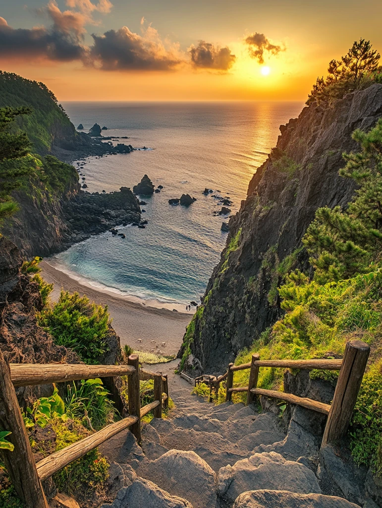 晨曦沙滩休闲步道