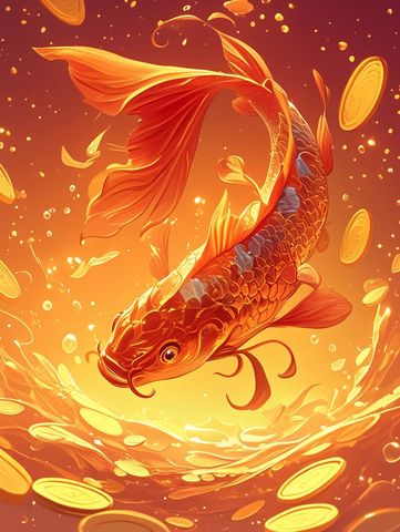 红鲤鱼飞舞金币