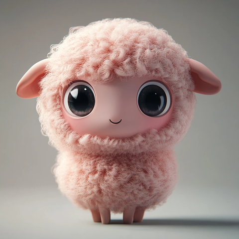 粉色小羊盲盒角色