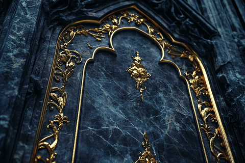哥特风大理石镶金