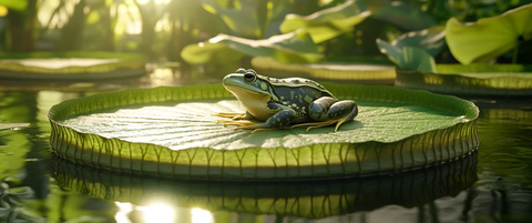 蛙与莲叶