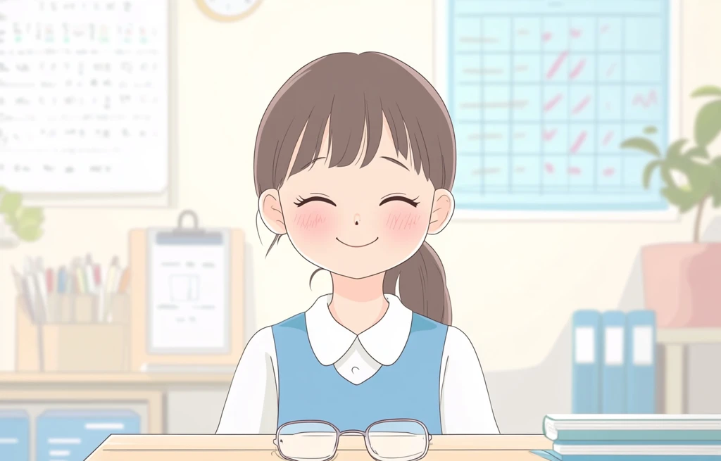 教室里的视力按摩