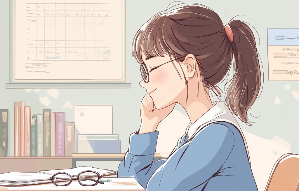 教室里的视力按摩