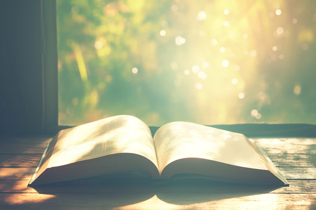 开放书籍静置桌上