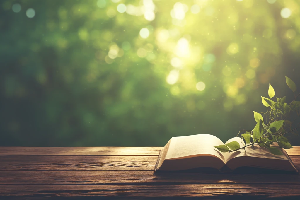 开放书籍静置桌上