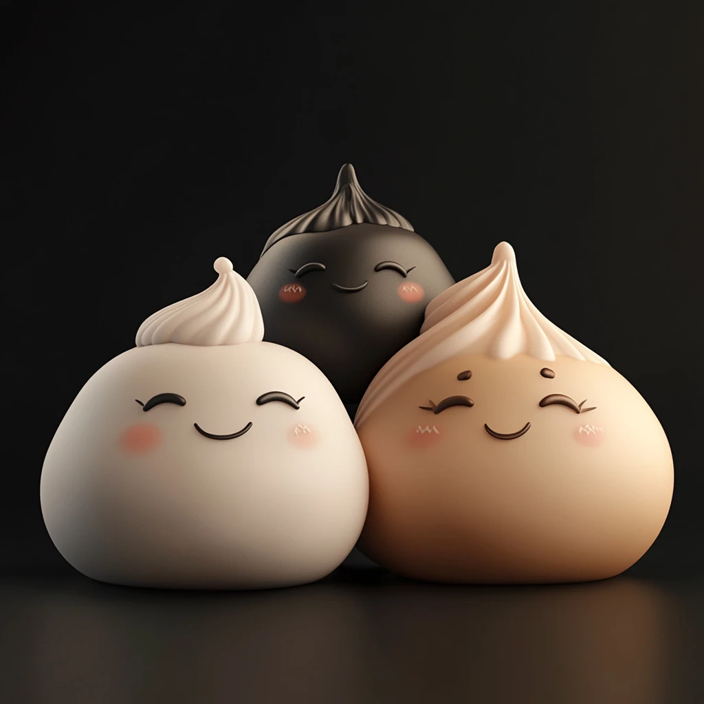 卡通可爱汤圆饺子