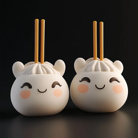 卡通可爱粽子饺子图标