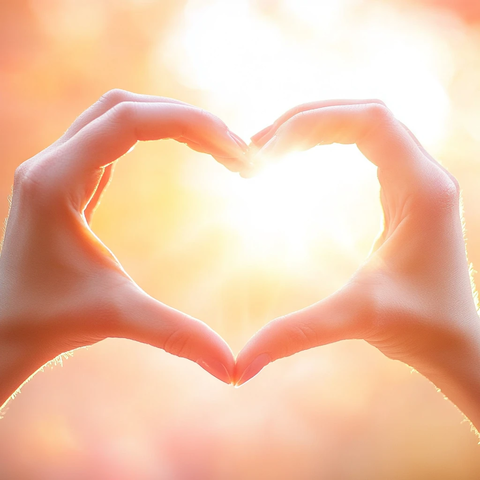 双手爱心阳光