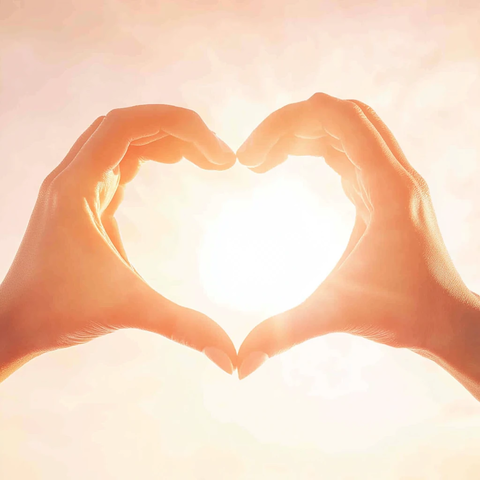 双手爱心阳光