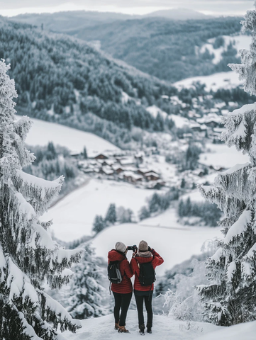 雪山顶上的合影