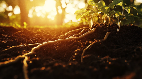 阳光下的土壤