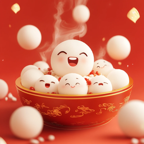 元宵卡通表情碗