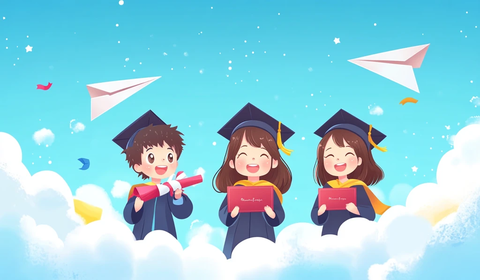 毕业云端纸飞机