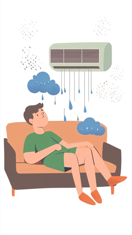 卡通人物空调滴水