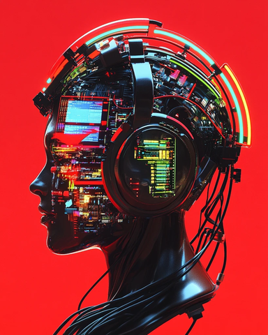 人头脑袋数据耳机